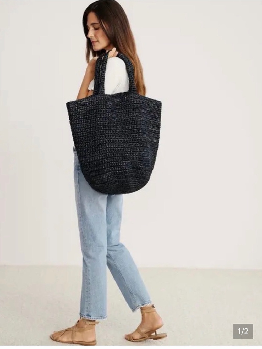 Jenni Kayne Raffia Tote - Picture 1 of 6